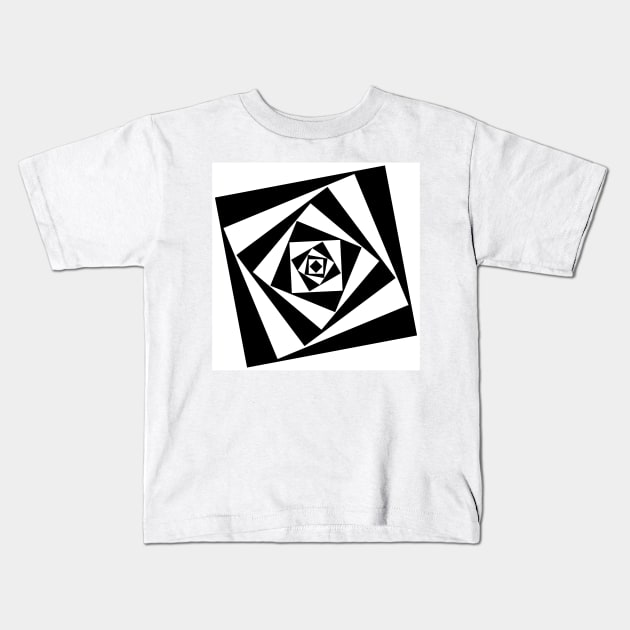 Square Art-The Swirl Kids T-Shirt by JPS-CREATIONS